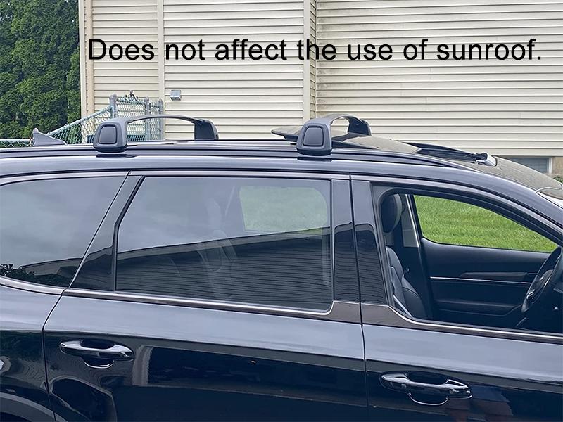 Saremas Black Aluminum Alloy Roof Rack Crossbar Cross Bar for Porsche Cayenne 2018 2019 2020 2021