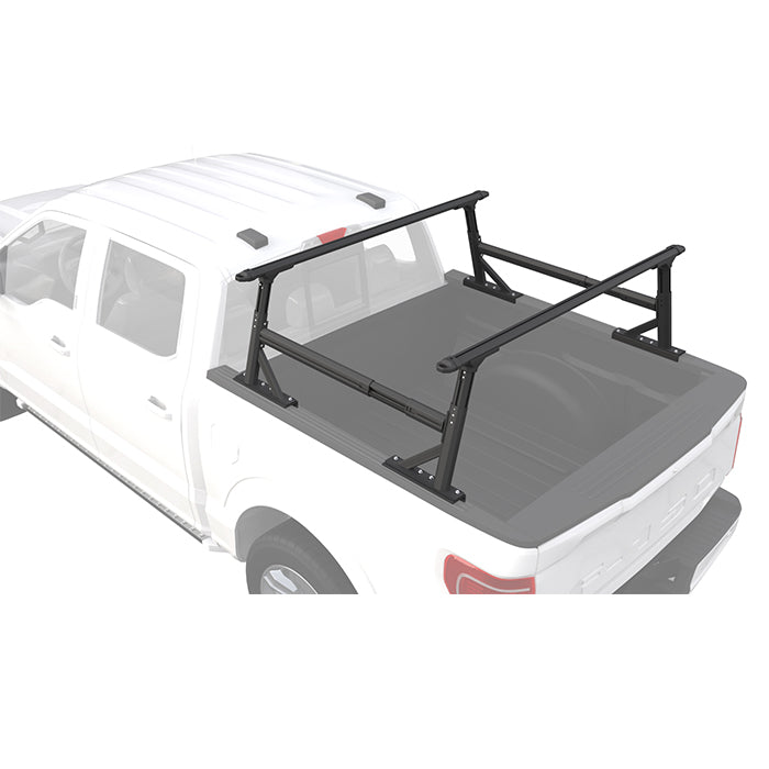 Saremas Universal Medium Height Adjustable Aluminum Truck Bed Ladder Rack for Pickups Without Tonneau Cover