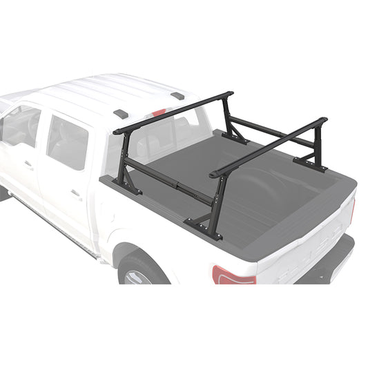 Saremas Universal Medium Height Adjustable Aluminum Truck Bed Ladder Rack for Pickups Without Tonneau Cover