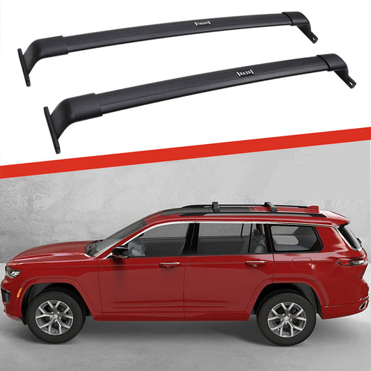 Saremas Black/Silver Aluminum Alloy Roof Rack Crossbar Cross Bar Fit for Jeep Grand Cherokee L 2021 2022