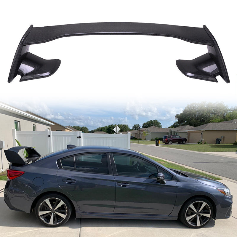 Rear Spoiler Wing Tail Lid Glossy Black Light Weight ABS Rear Trunk Lid Wing Spoiler Fit for 2015-2019 Subaru Impreza WRX STi