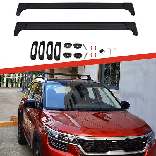 Saremas Black Aluminum Alloy Roof Rack Crossbar Cross Bar for KIA KX3 Seltos 2021 2022