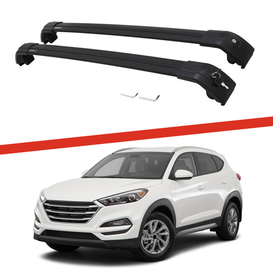 Saremas Adjustable Luggage Carrier Black Crossbars Cross Bars Roof Racks for Hyundai Tucson 2016-2020