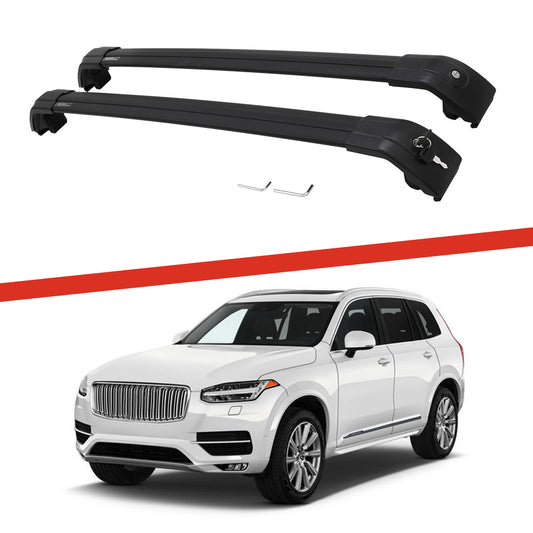 Saremas Off-road Cargo Carrier Black Crossbars Cross Bars Roof Racks for Volvo XC90 2015-2021