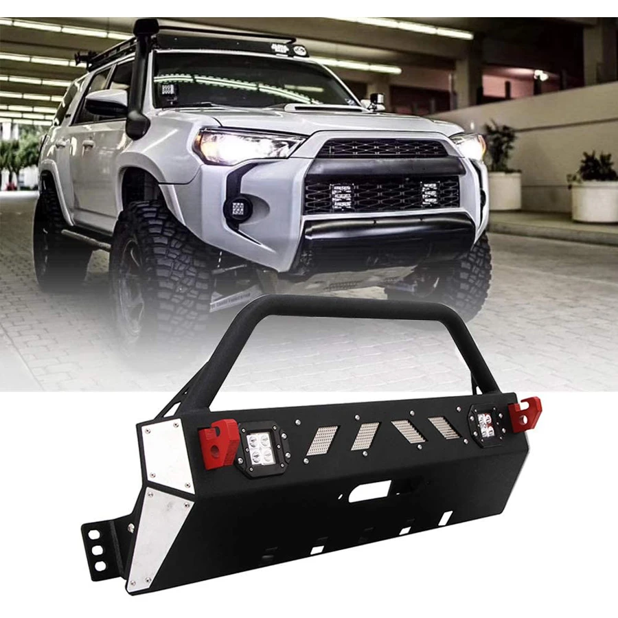 Saremas Front Winch Bumper Guard Bull Bar Fit for 2016-2019 Toyota 4Runner TRD