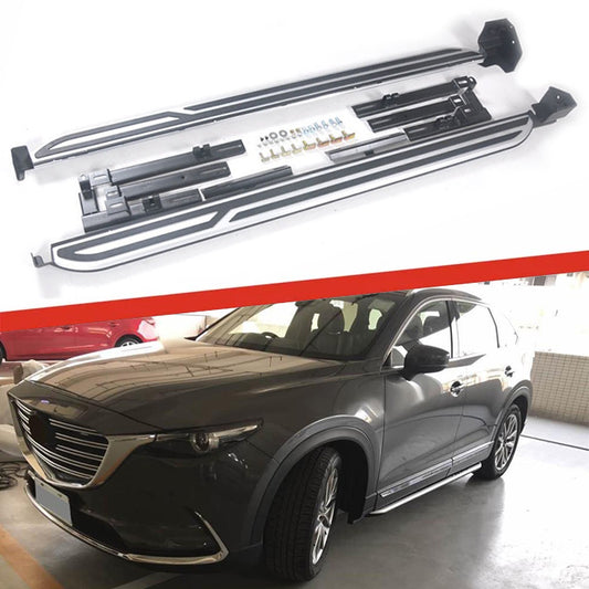 Saremas Vehicle Running Boards Side Steps Nerf Bars for Mazda CX9 CX-9 2017-2021