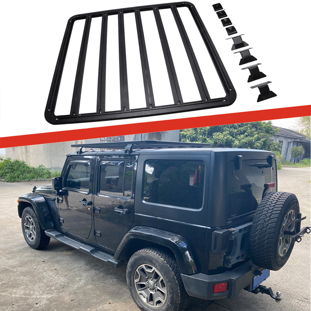 Saremas Heavy Duty Luggage Cargo Carrier Roof Basket Platform for Jeep Wrangler JK JL 4door 2door 2007-2022