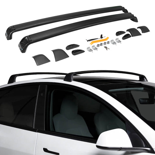 for Tesla Model Y Anti-theft Noiseless Aluminum Alloy Roof Rack Crossbar Cross Bar