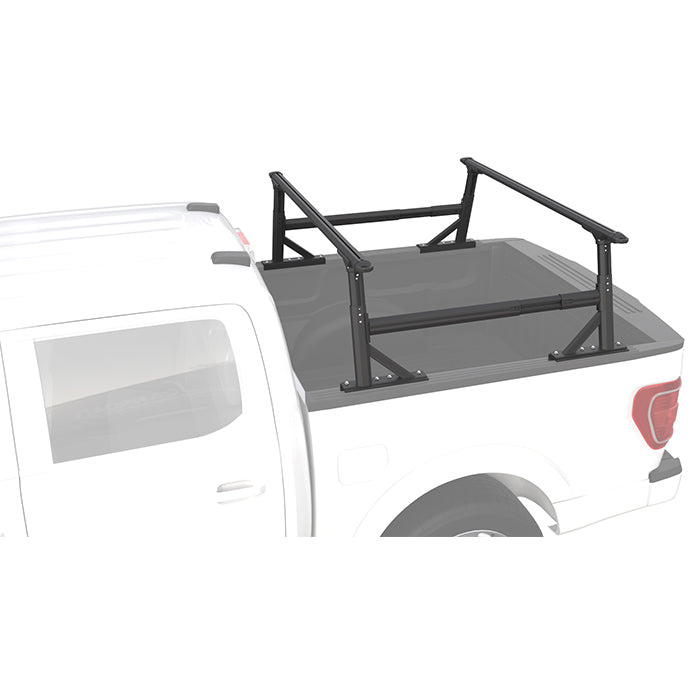 Saremas Universal Medium Height Adjustable Aluminum Truck Bed Ladder Rack for Pickups Without Tonneau Cover