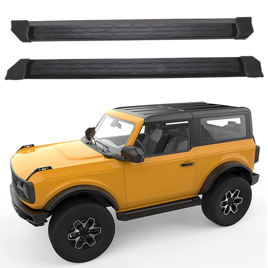 Saremas 2PCS Black Aluminum Running Boards Side Steps for Ford Bronco 2 Door 2021 2022