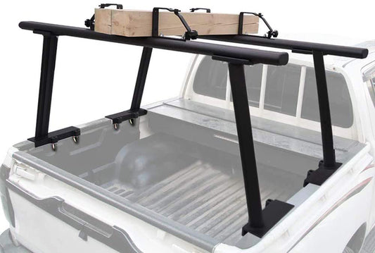 Saremas Universal Adjustable Aluminum Pickup Truck Bed Ladder Rack with Ladder Stops