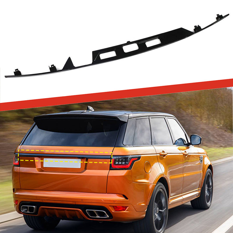 Saremas Black Rear Door Tailgate Trunk Lid Trim Cover fit for Land Rover Range Rover Sport 2014-2022