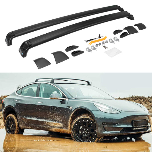 for Tesla Model 3 2017 2018 2019 2020 2021 2022 with Lock Anti-theft Noiseless Aluminum Alloy Roof Rack Crossbar Cross Bar
