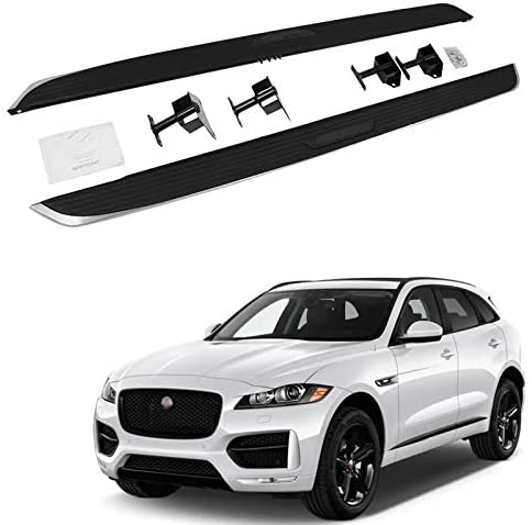Saremas Car Black Running Boards Side Steps Nerf Bars for Jaguar F-Pace 2016-2022