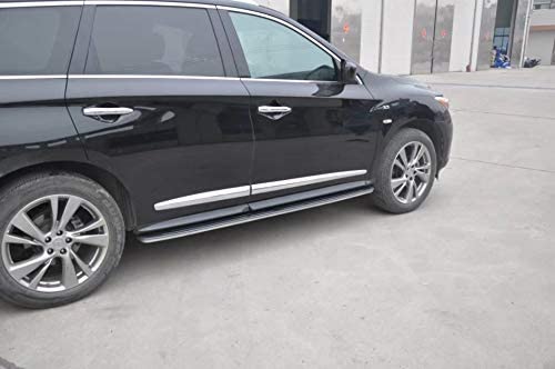 Saremas Vehicle Black Running Boards Side Steps Nerf Bars for Infiniti JX35 QX60 2013-2021