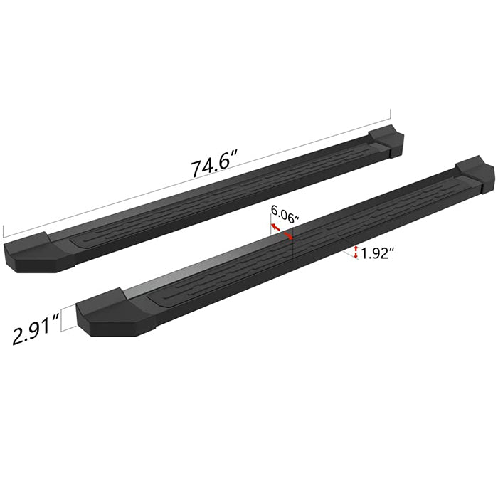 Saremas 2PCS Black Aluminum Running Boards Side Steps for Ford Bronco 2 Door 2021 2022
