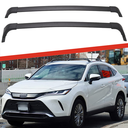 Saremas Black Aluminum Alloy Roof Rack Crossbar Cross Bar Fit for Toyota Venza Harrier XU80 XLE Limited 2021 2022