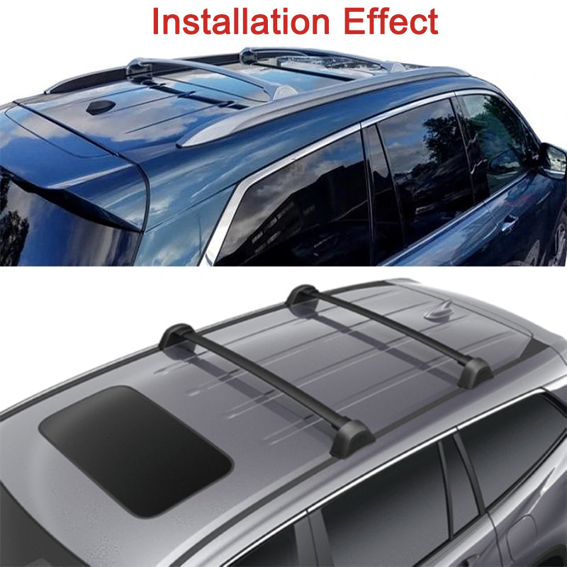 Cross Bar Fit for Honda Pilot 2016-2023 Black Aluminum Alloy Roof Rack Crossbar