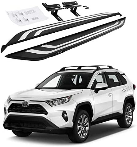 Saremas Vehicle Black Running Boards Side Steps Nerf Bars for Toyota RAV4 RAV-4 2019 2020 2021