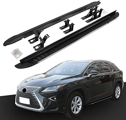 Saremas Black Running Boards Side Steps Nerf Bars for Lexus RX RX350 RX450h F Sport 2016-2021