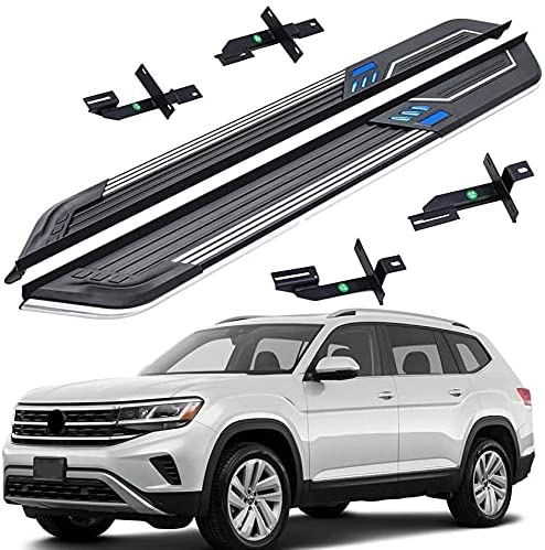 Saremas Durable Running Boards Side Steps Nerf Bars for Volkswagen VW Atlas 2018 2019 2020 2021 2022