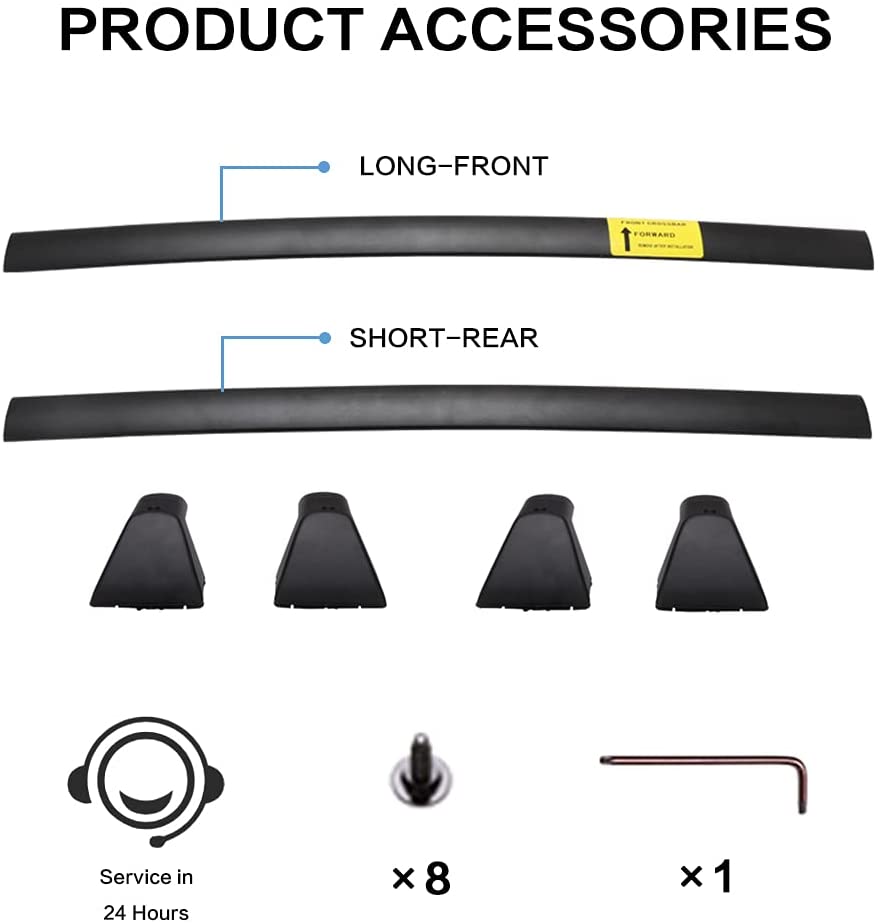 Saremas Aluminum Alloy Roof Racks Crossbars Cross Bars for Ford Bronco Sport 2021-2022 Badlands, 2021-2022 First Edition, 2022 Outer Banks (OFF-ROAD)