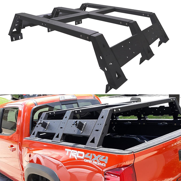 Saremas Steel Truck Bed Rack Cargo Tent Rack Fit for Toyota Tacoma 2005-2022 2nd 3rd Gen
