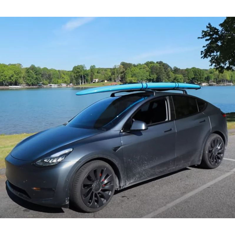 for Tesla Model Y Black Noiseless Aluminum Alloy Roof Rack Crossbar Cross Bar