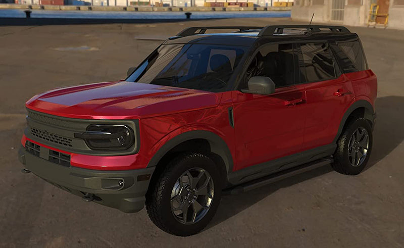 Saremas Black Side Steps Nerf Bars Running Boards for Ford Bronco Sport 2021 2022