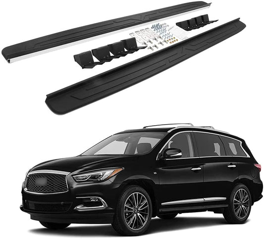 Saremas Vehicle Black Running Boards Side Steps Nerf Bars for Infiniti JX35 QX60 2013-2021