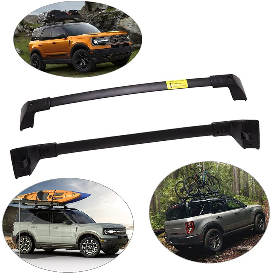 Saremas Black Aluminum Alloy Roof Rack Crossbar Cross Bar for Ford Bronco Sport 2021 2022 BASE, 2021 2022 BIG BEND, 2021 OUTER BANKS (ON-ROAD)
