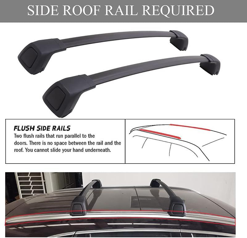 Saremas Black Aluminum Alloy Roof Rack Crossbar Cross Bar for Lexus RX RX350 RX350L RX450H 2016-2021