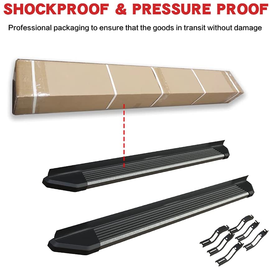 Saremas Black Side Steps Nerf Bars Running Boards for Ford Bronco 4 Door 2021 2022