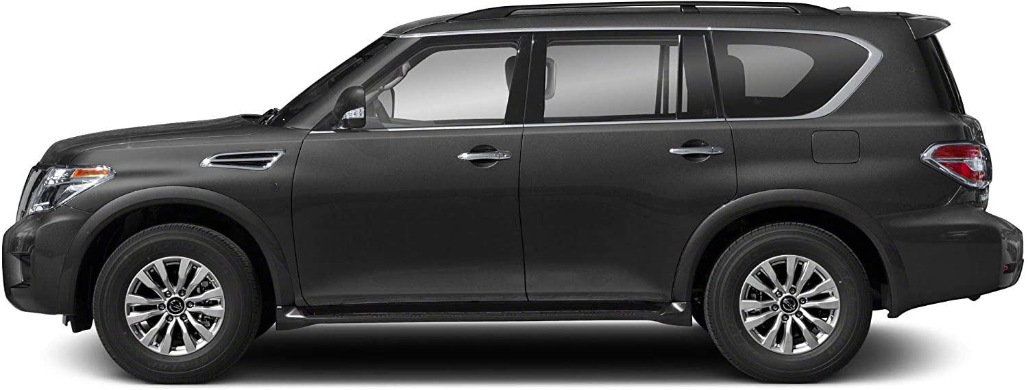 Saremas Auto Black Running Boards Side Steps Nerf Bars for Nissan Armada Y62 2017-2022