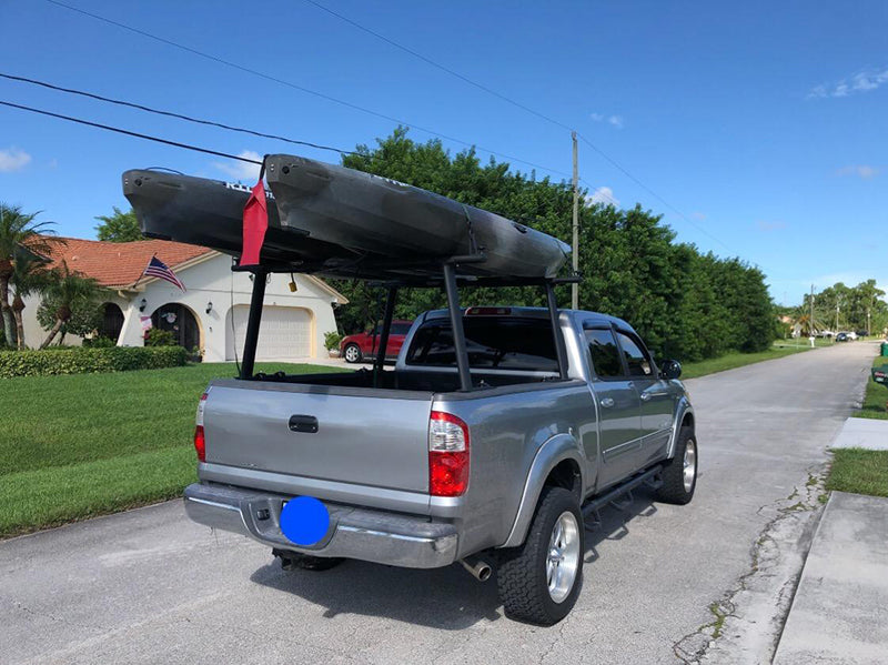 Saremas Universal Adjustable Aluminum Pickup Truck Bed Ladder Rack with Ladder Stops