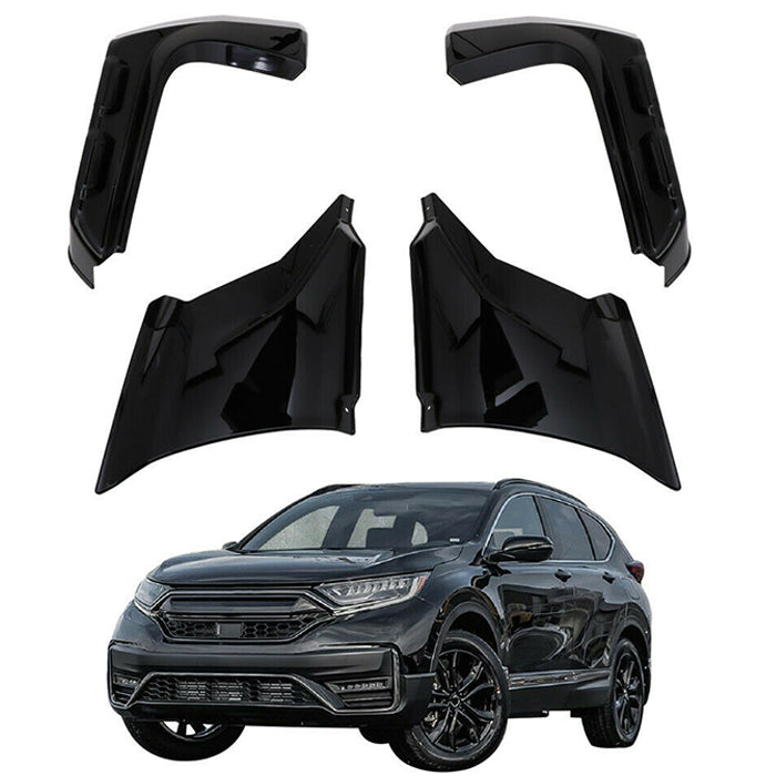 Saremas 4PCS Front Rear Bumper Splitter Moulding Trim Fit for Honda CRV 2020-2022