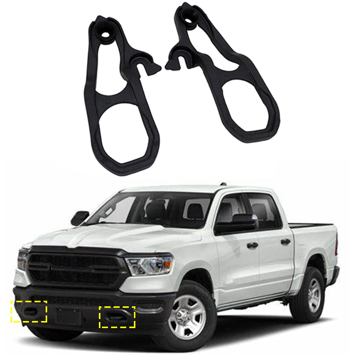 Saremas Black/Silver Front Tow Hook Fit For 2019-2020 Dodge Ram 1500 OEM 82215268AB