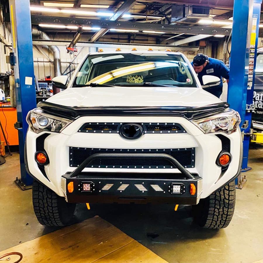 Saremas Front Winch Bumper Guard Bull Bar Fit for 2016-2019 Toyota 4Runner TRD