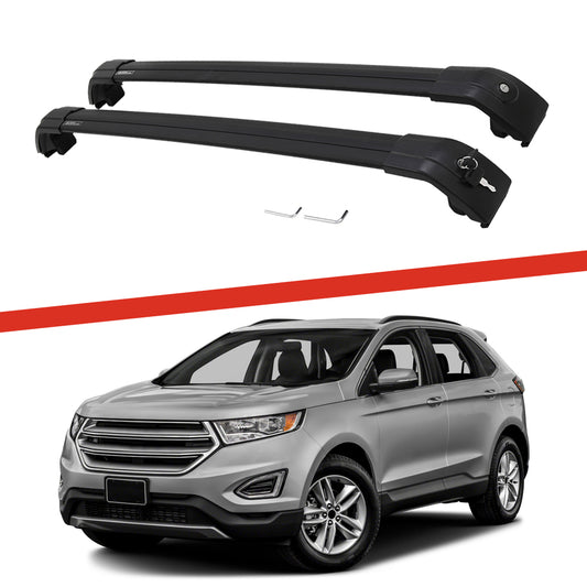 Saremas Off-road Luggage Carrier Lockable Black Crossbar Cross Bar Roof Rack for Ford Edge 2015-2021