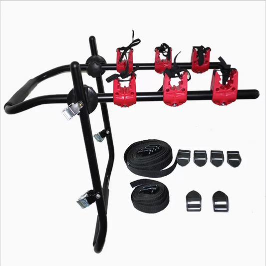 Saremas Universal Foldable Iron Bike Bicycle Rack for Car Rear With Extension Rod