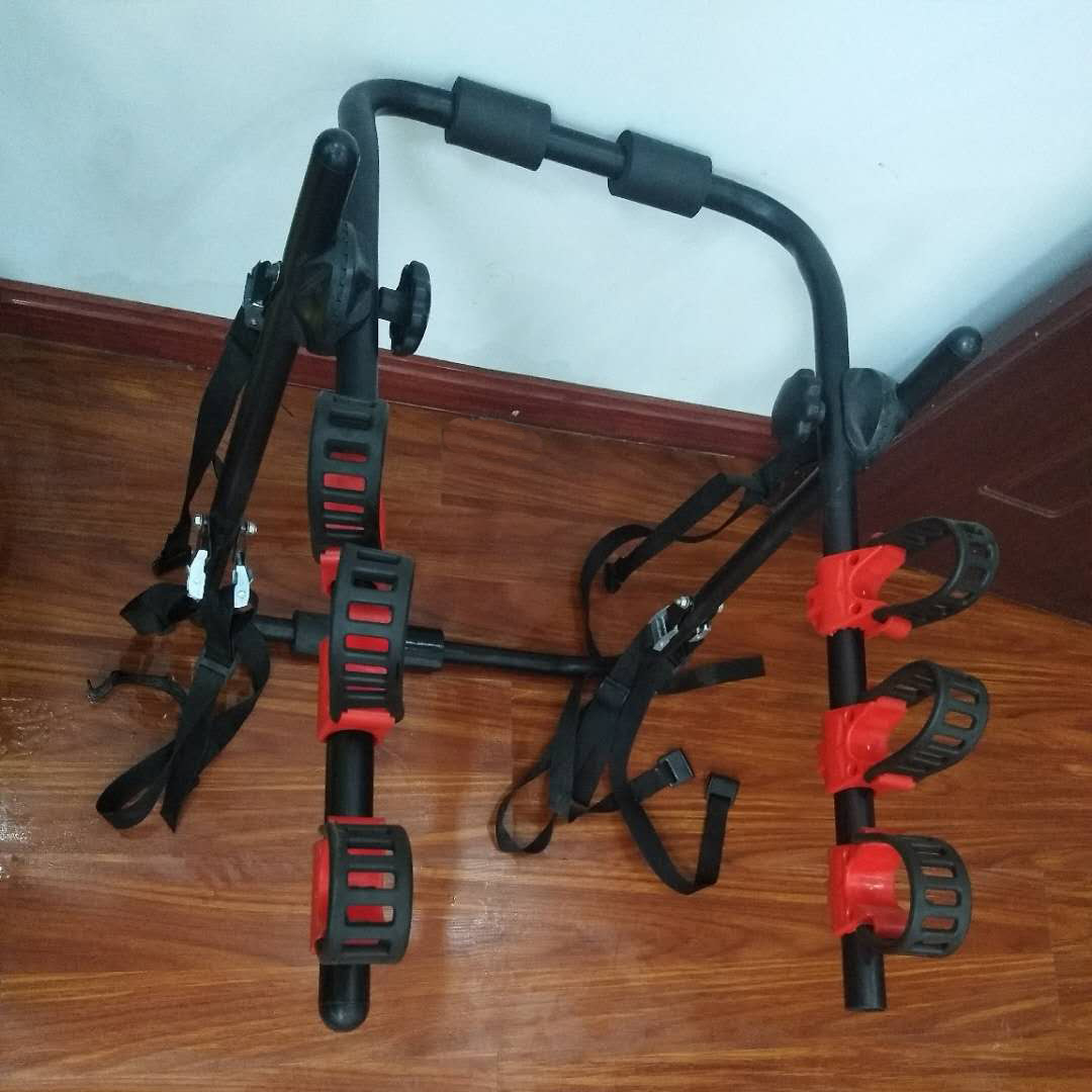 Saremas Universal Foldable Iron Bike Bicycle Rack for Car Rear With Extension Rod