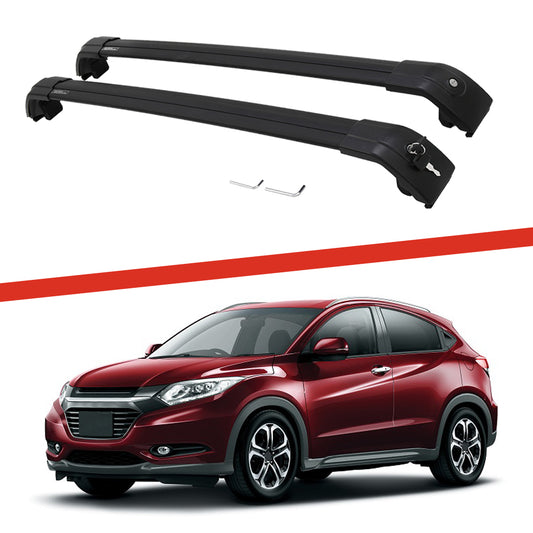 Saremas Car Top Luggage Holder Carrier Black Crossbar Cross Bar Roof Rack for Honda HR-V Vezel 2016-2021