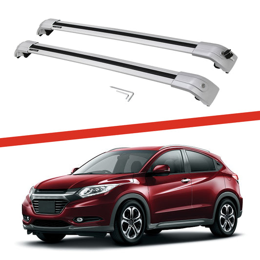 Saremas Car Top Luggage Holder Carrier All Silver Crossbar Cross Bar Roof Rack for Honda HR-V Vezel 2016-2021