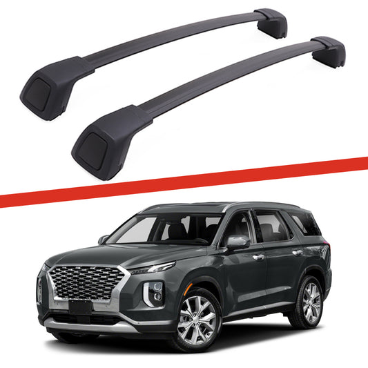 Saremas Black Aluminum Alloy Roof Rack Crossbar Cross Bar for Hyundai Palisade 2019 2020 2021