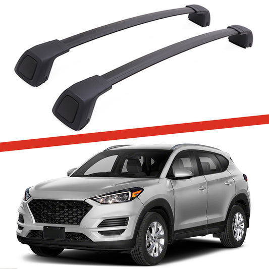 Saremas Black Aluminum Alloy Roof Rack Crossbar Cross Bar for Hyundai Tucson 2022