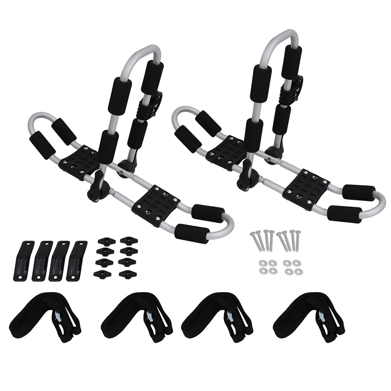 Saremas 2PCS Upgrade Aluminum Alloy Kayak Carrier Roof Rack Top Mount on Car Cross Bar