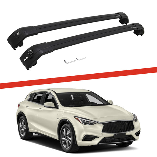 Saremas Off-road Cargo Carrier Black Crossbars Cross Bars Roof Racks for Infiniti QX30 2017-2021