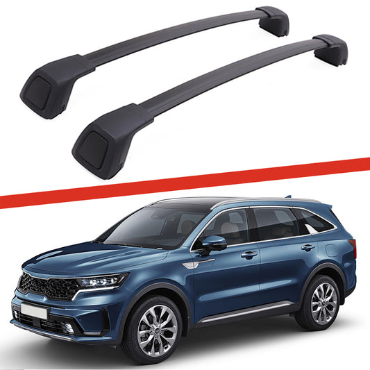 Saremas Black Aluminum Alloy Roof Rack Crossbar Cross Bar for KIA Sorento 2021 2022