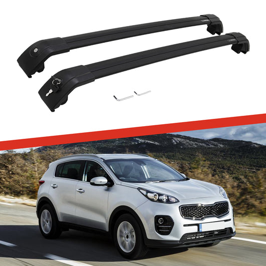Saremas Off-road Cargo Carrier Black Crossbars Cross Bars Roof Racks for Kia KX5 Sportage 2016-2021
