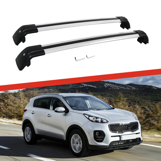 Saremas Off-road Cargo Carrier Silver Crossbars Cross Bars Roof Racks for Kia KX5 Sportage 2016-2021